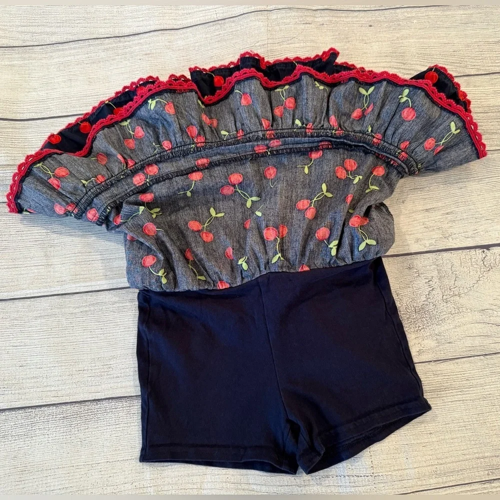 GYMBOREE Playful Cherry Embroidered Skort/size 5T
